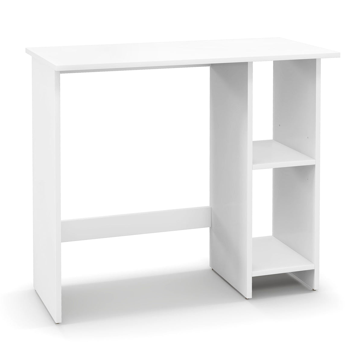 Small Computer Desk with Storage and Adjustable Shelf