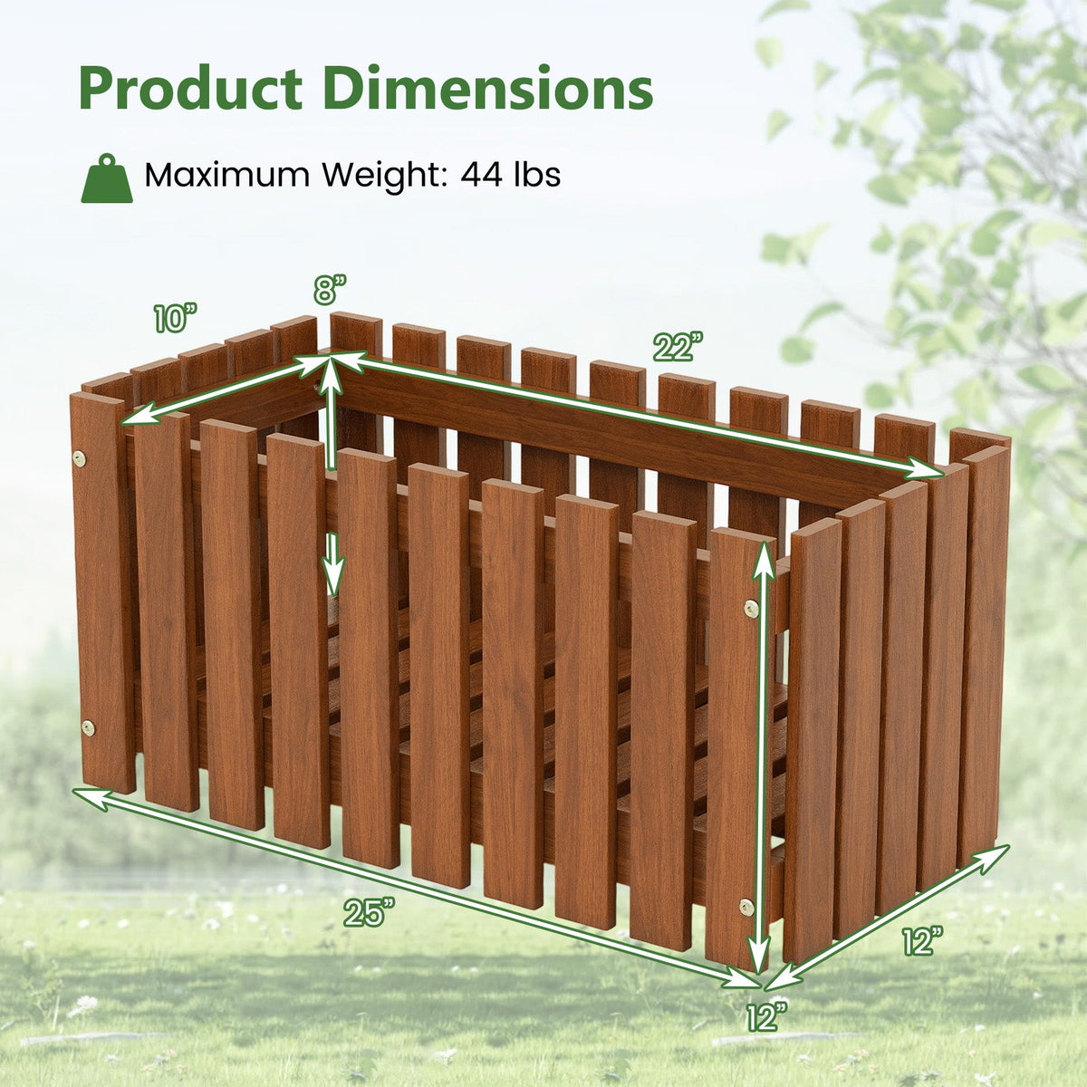 Solid Wood Raised Garden Bed for Flower and Vegetable
