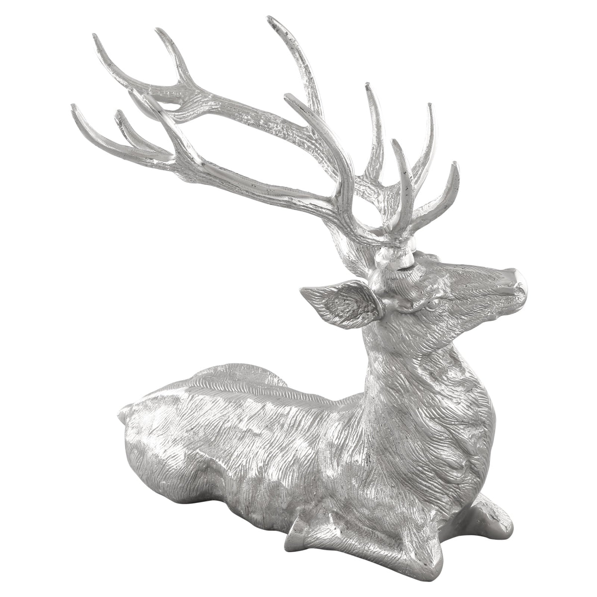 Standing Reindeer Statue Aluminum Deer Sculpture for Indoors Christmas Decor