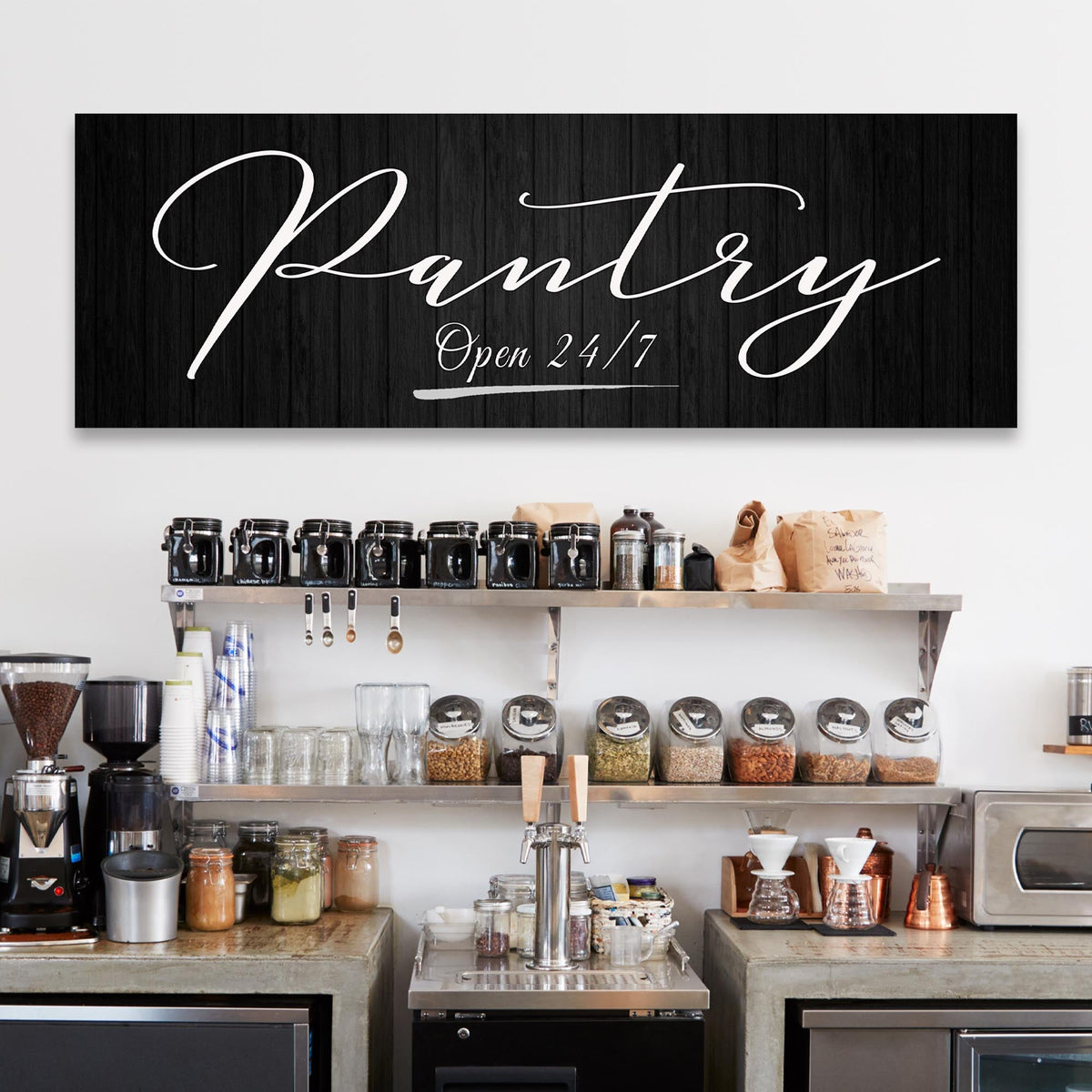 Pantry Open 24/7 Sign