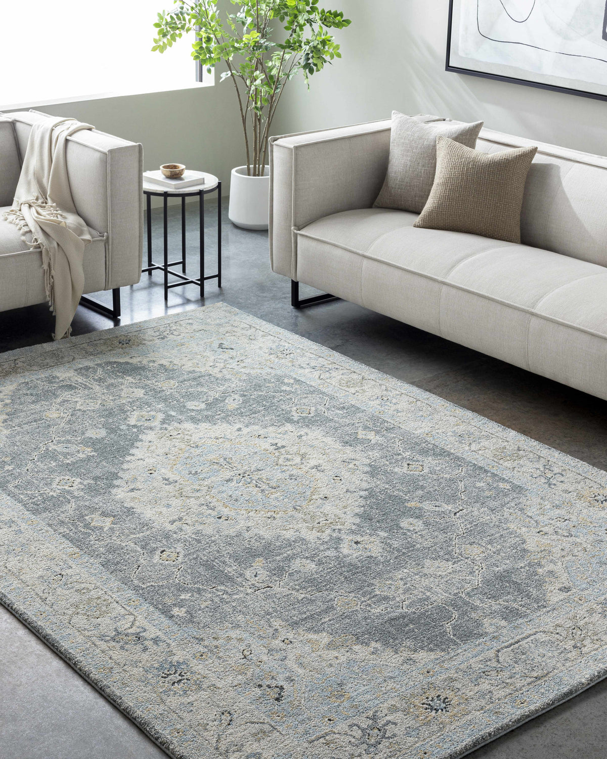 Tyche Tan Thick Luxe Area Rug