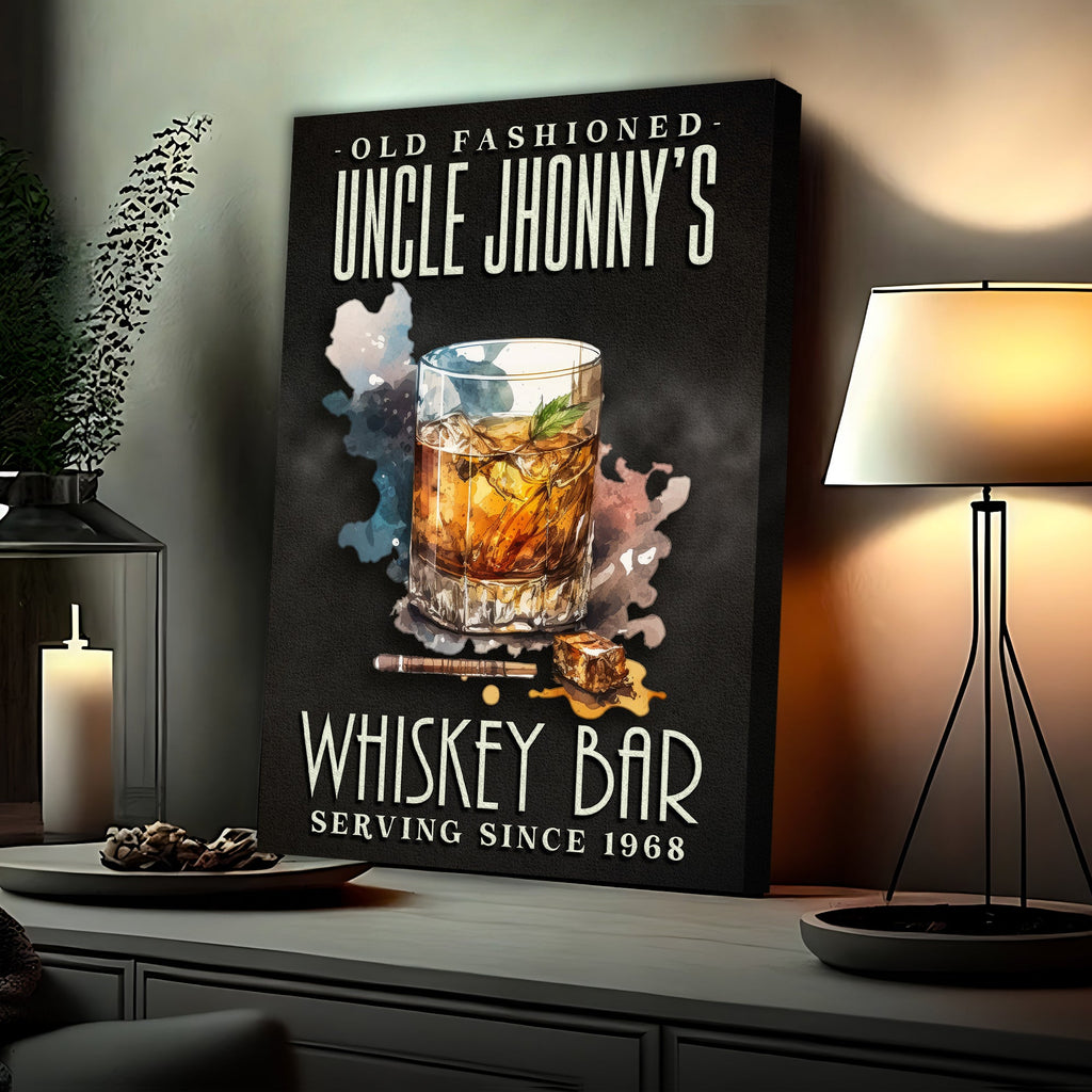 Old Fashioned Whiskey Bar Sign