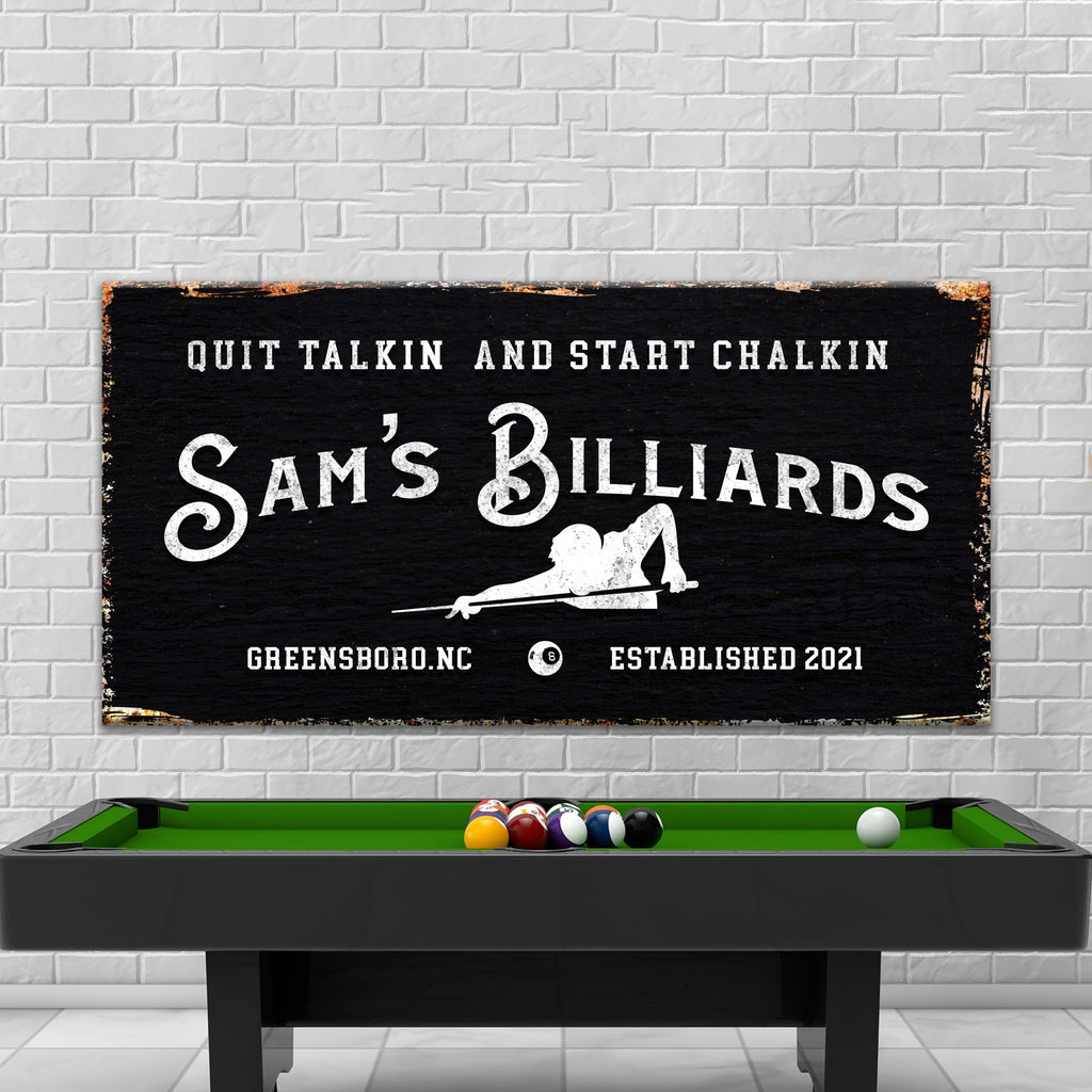 Billiards Room Sign