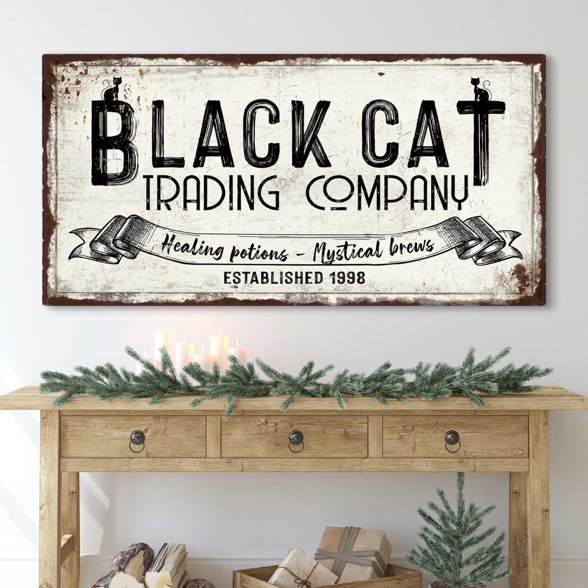 Black Cat Trading Company Sign