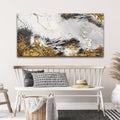 Sky Gold Abstract Painting Canvas Wall Art