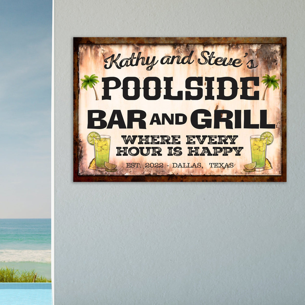 Poolside Bar And Grill Sign III