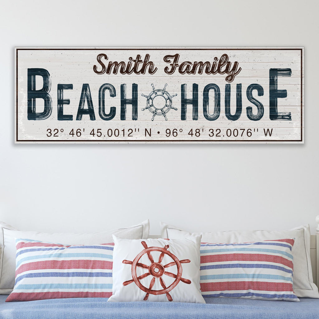 Family Beach House Sign V