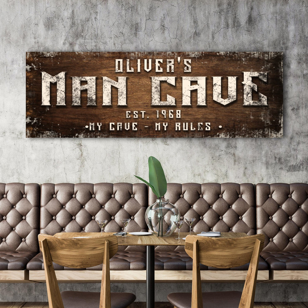 Man Cave My Cave My Rules Sign