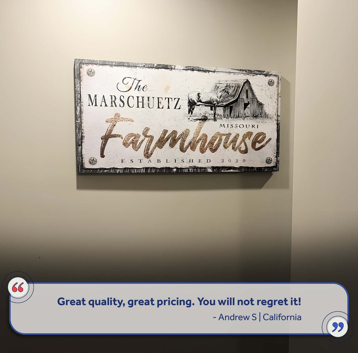 Rustic Horse Farmhouse Sign III
