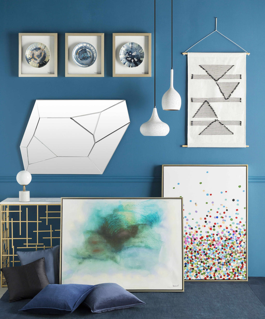 Garber Monochrome Geometric Wall Hanging