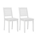 Wood Dining Chair Set of 2 Armless Kitchen Chairs with Rubber Wood Legs