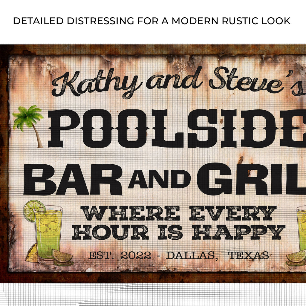 Poolside Bar And Grill Sign III
