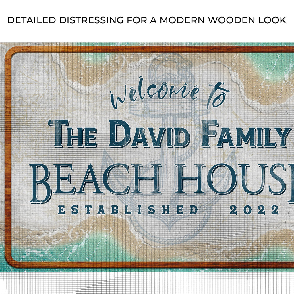 Welcome To Family Beach House Sign II