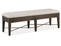 Westley Falls - Bench With Upholstered Seat - Graphite