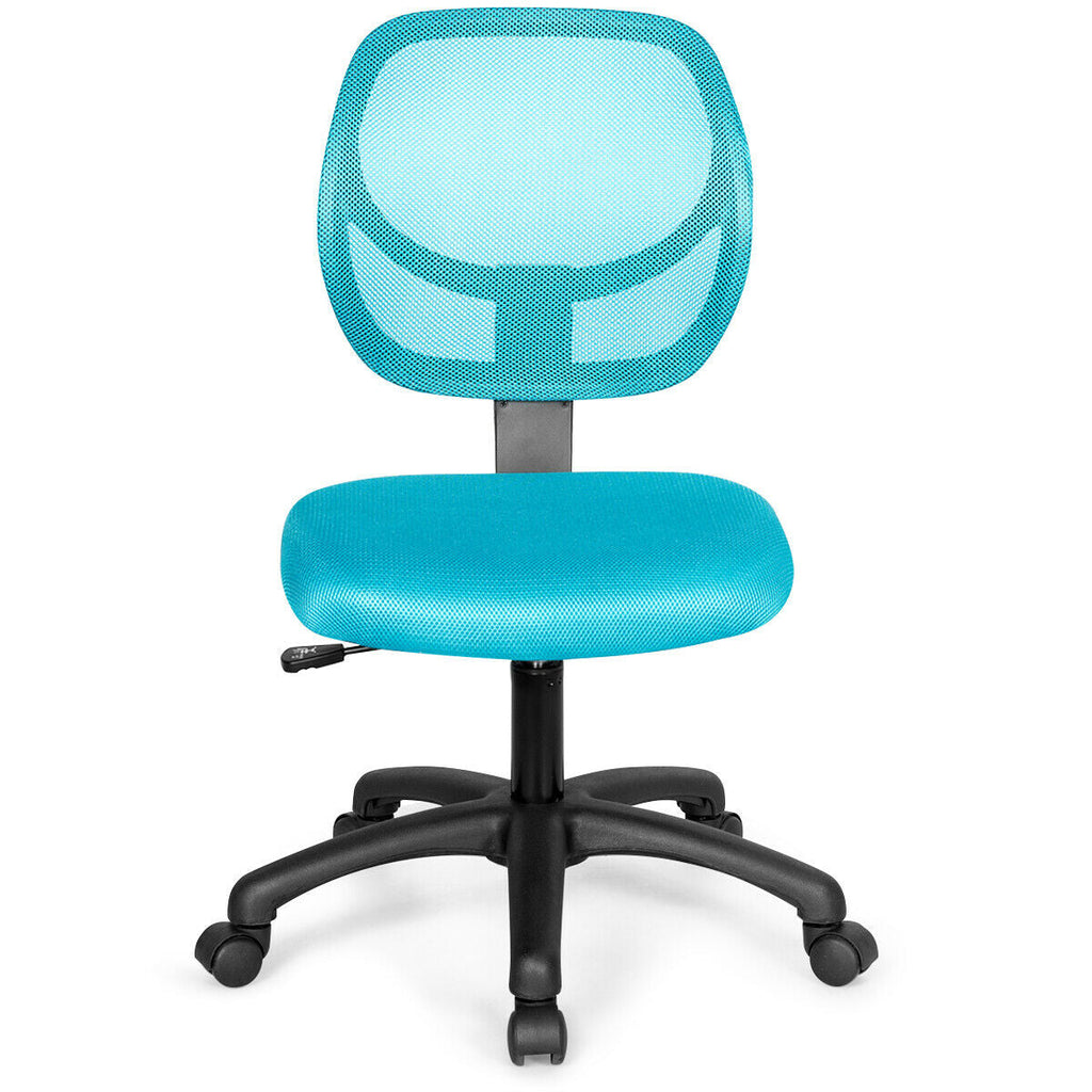 Low-back Computer Task Chair with Adjustable Height and Swivel Casters