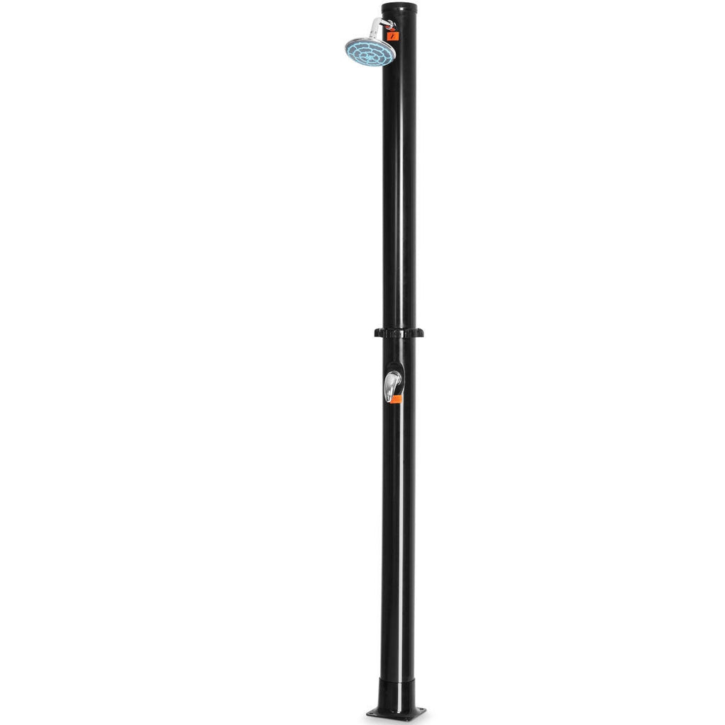 7.2 FT Solar Heated Hot/Cold Shower Spa w/ Base-5.5 Gallon
