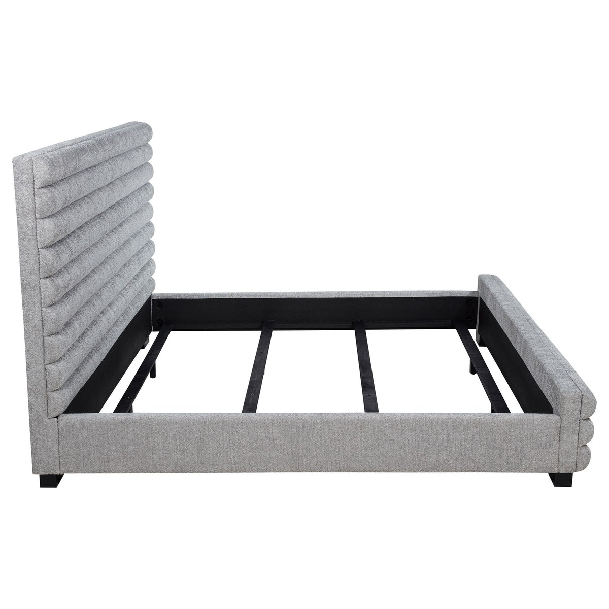 Patricia 58-inch Boucle Upholstered California King Bed Grey