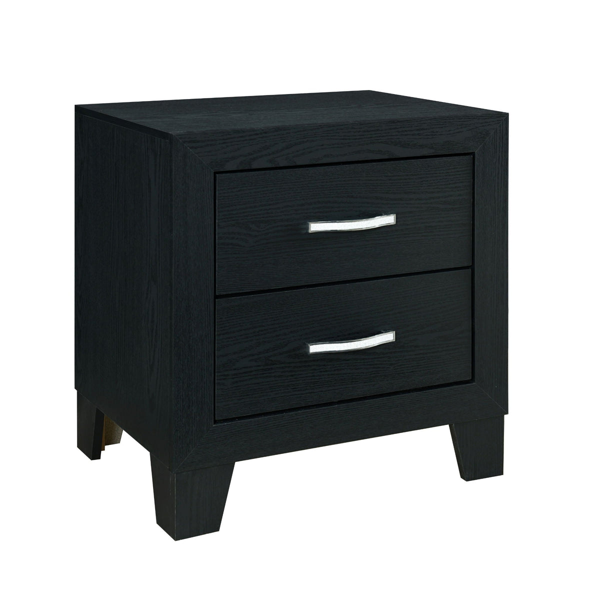 Carlos - 5 Pieces Queen Bedroom Set, Modern Design - Black