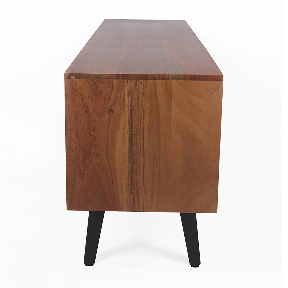Asther - Acacia Wood TV Cabinet - Natural Wood / Brown