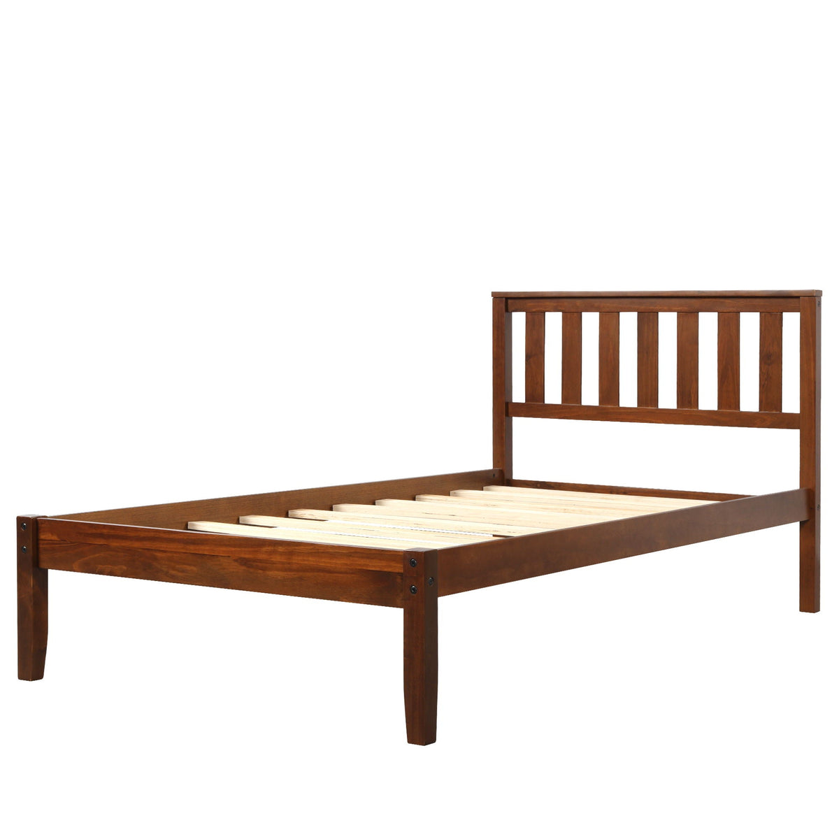 Platform Bed With Headboard, Footboard, Slat Support
