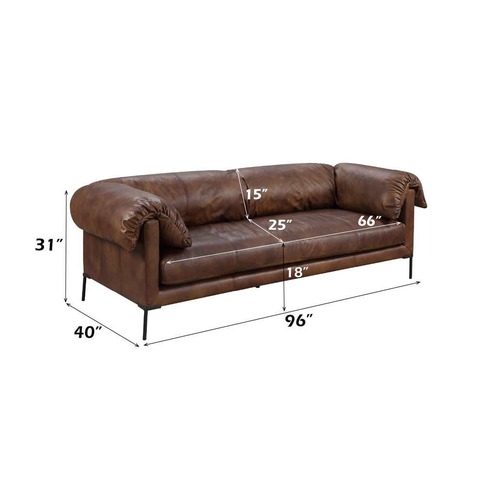 Jaron - Sofa - Mocha Top Grain Leather