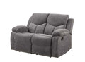Kalen - Motion Loveseat - Gray Chenille