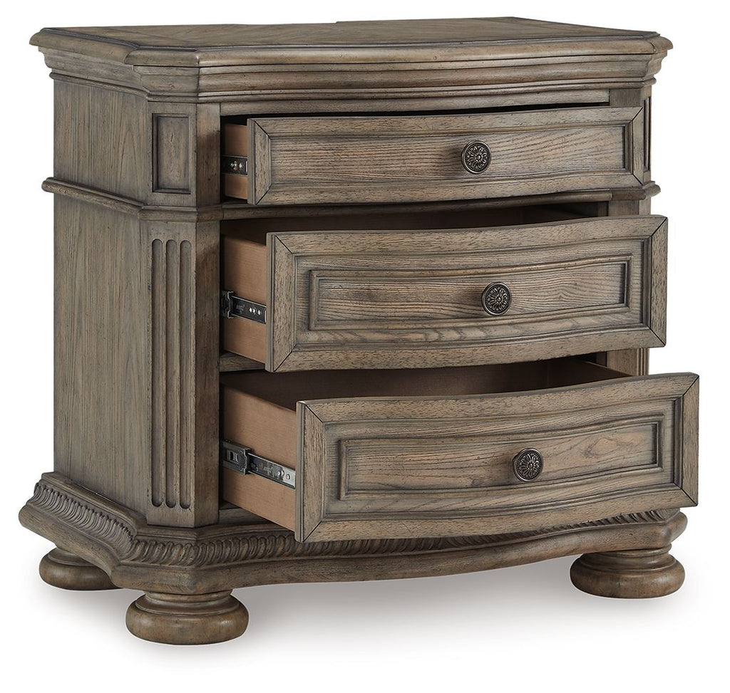 Ardenfield - Three Drawer Night Stand - Light Brown