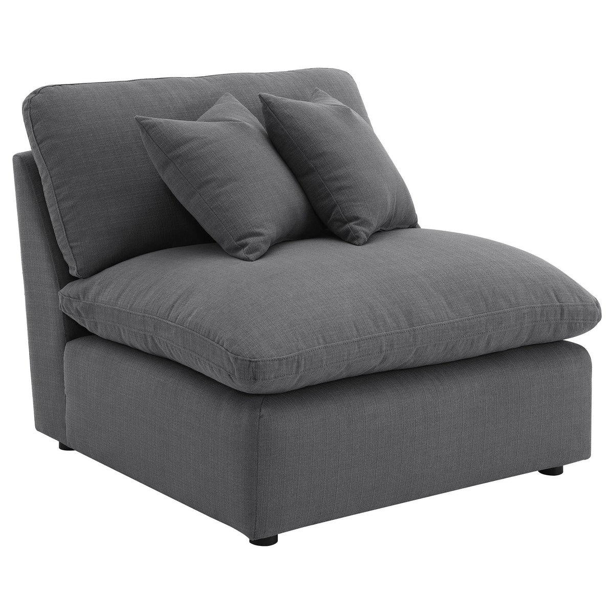 Hobson 4-piece Upholstered Modular Sectional Sofa Charcoal