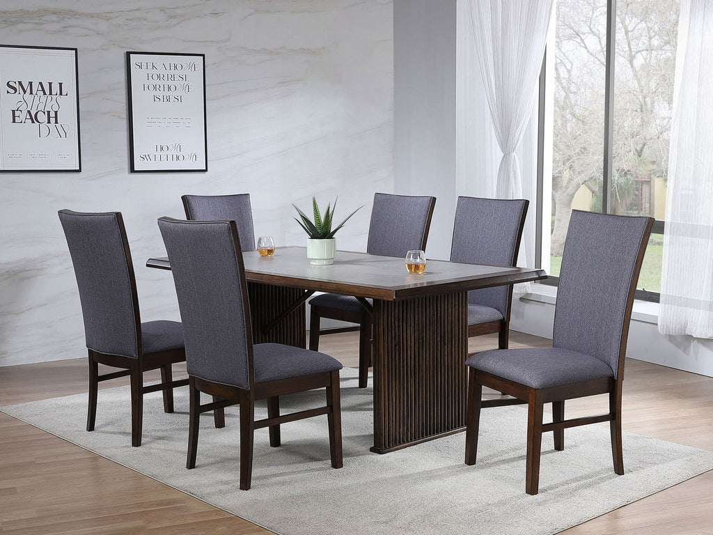 Sherwood 7-piece Rectangular Dining Table Set Brown