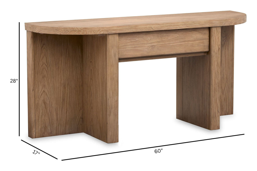Hayden - Demilune Sofa Table - Golden Oat