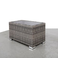 Chesterville - Slatted Side Table With Aluminum Top - Gray