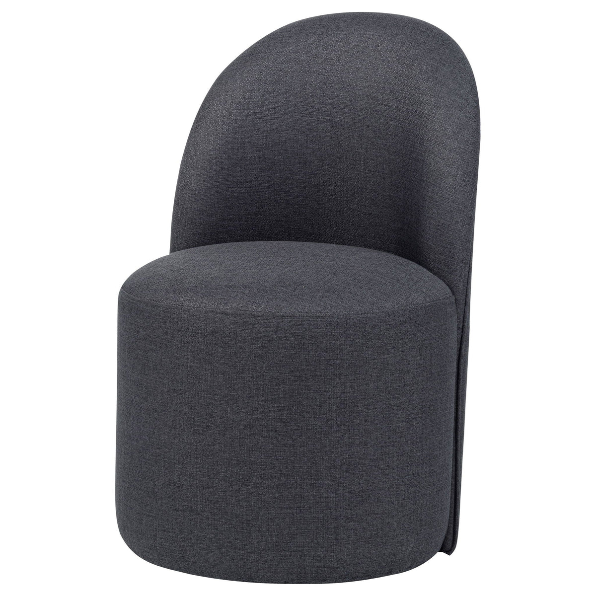 Aubrey Upholstered Barrel Dining Side Chair Charcoal (Set of 2)
