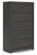 Fraluna - Five Drawer Chest - Charcoal