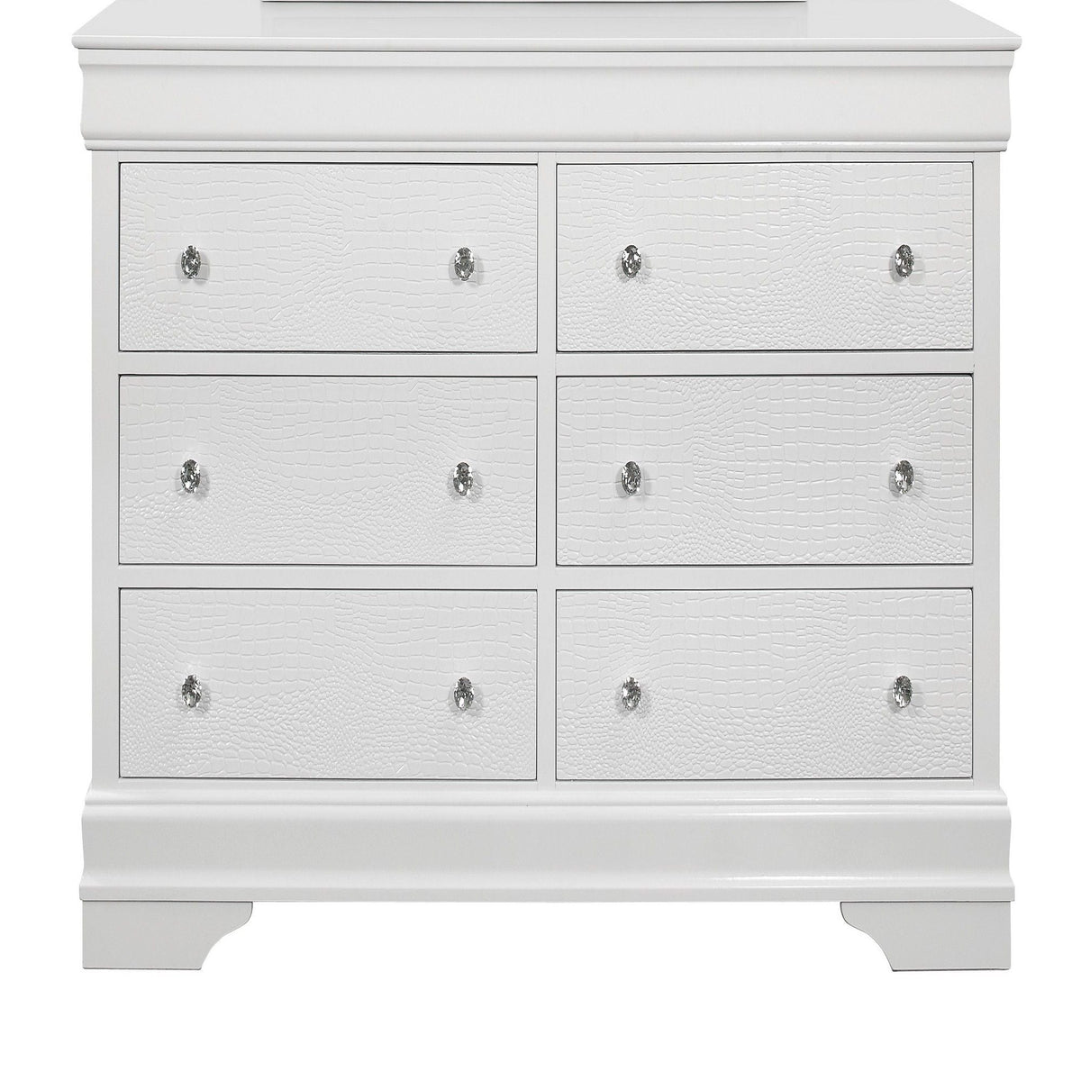 Shaker - 5 Pieces Bedroom Set With Crystal Inspired Tufted Headboard And LED Lighting