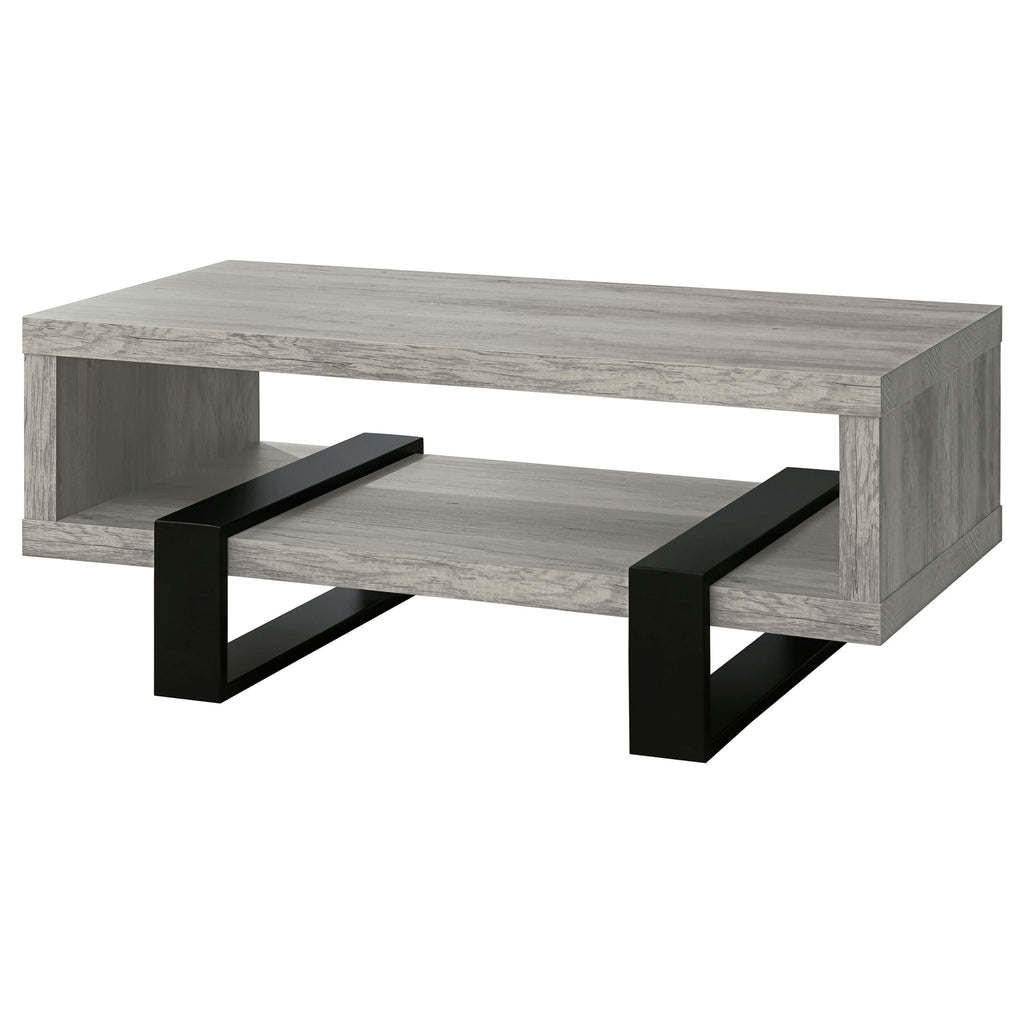 Dinard Engineered Wood Cocktail Coffee Table Grey Driftwood