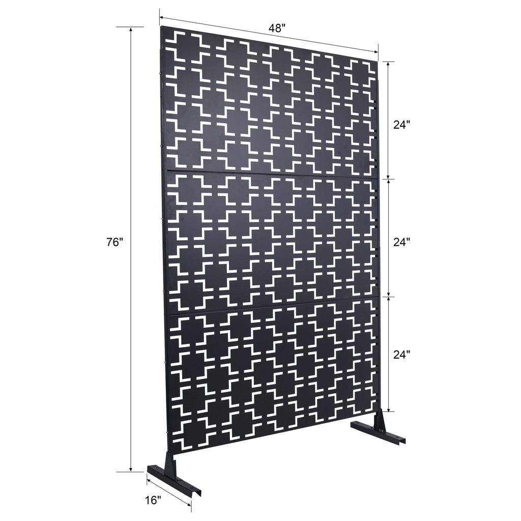 Outdoor & Indoor Metal Privacy Freestanding Decorative Screen