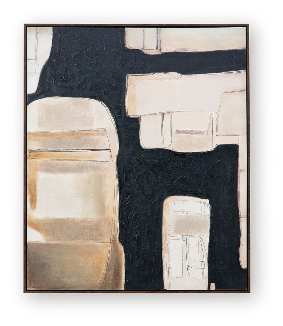 Feyville - Wall Art - Black / Brown / Cream