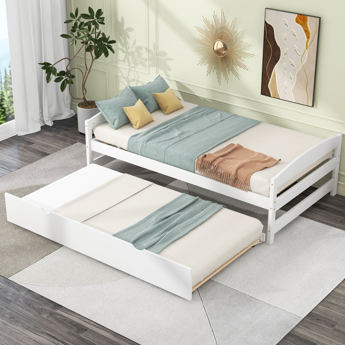Platform Bed With Trundle