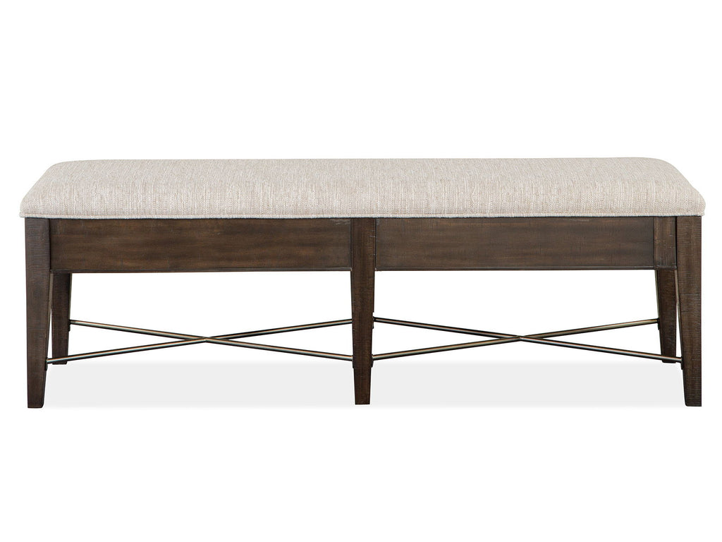 Westley Falls - Bench With Upholstered Seat - Graphite