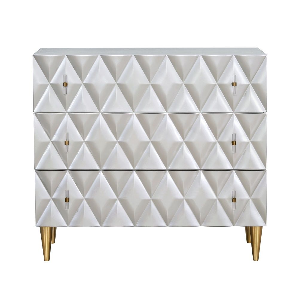 Anson - Console Cabinet - Metallic Silver & Champagne