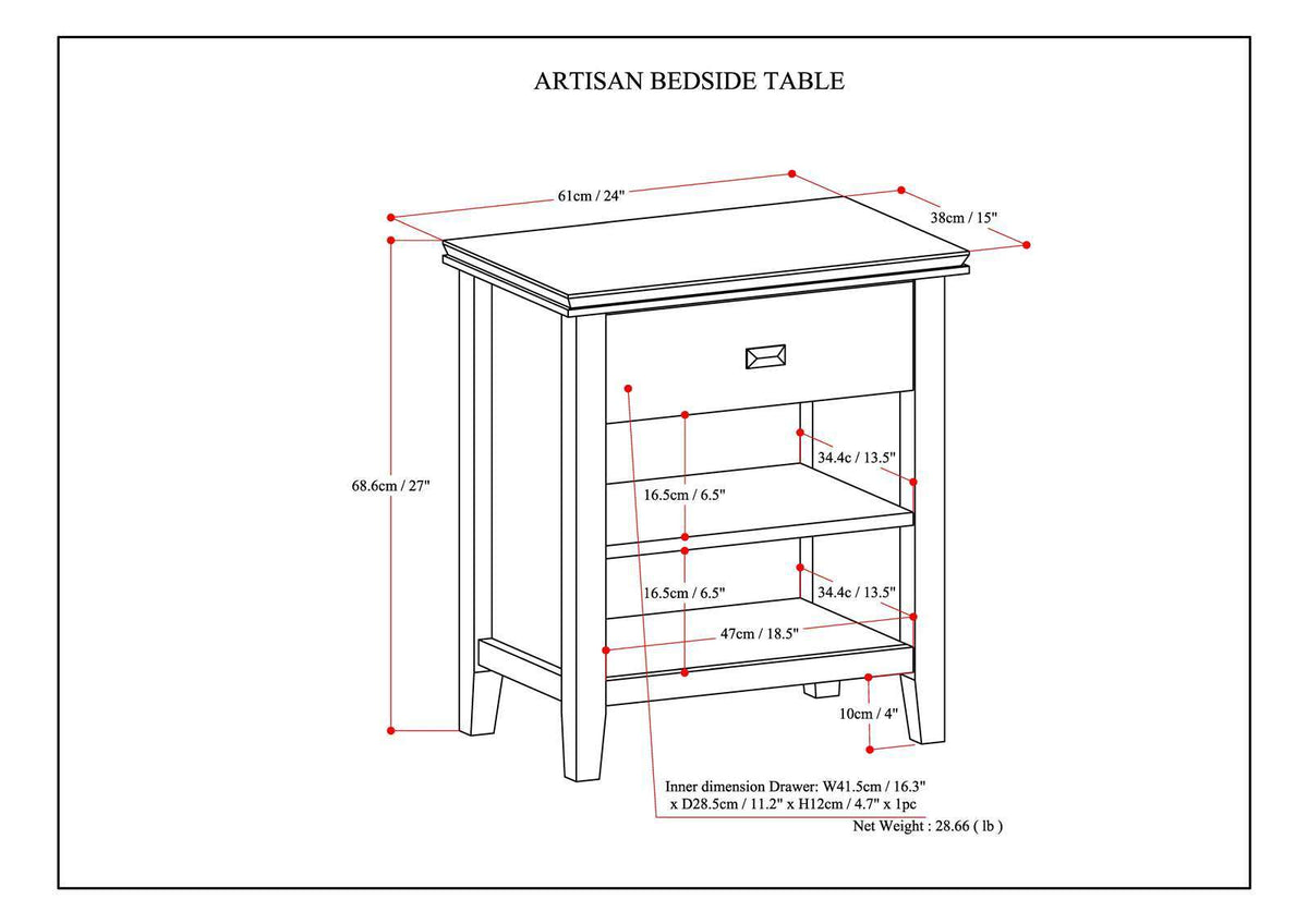 Artisan - Handcrafted Bedside Table