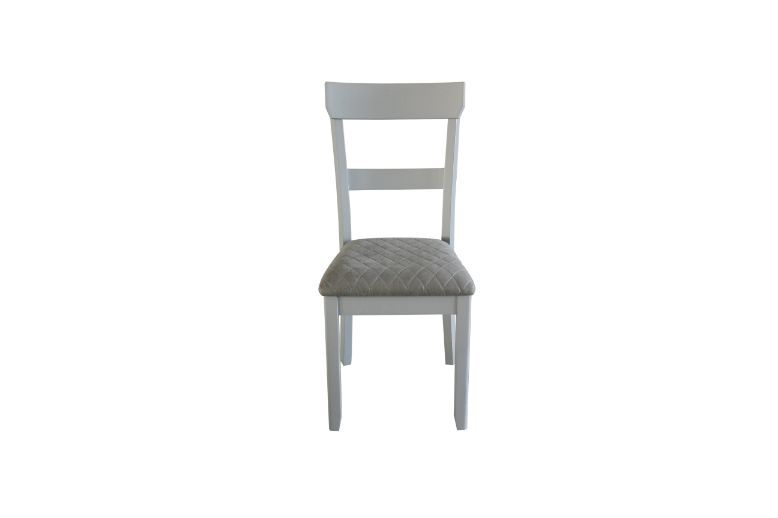 House Marchese - Side Chair (Set of 2) - Two Tone Gray Fabric & Pearl Gray