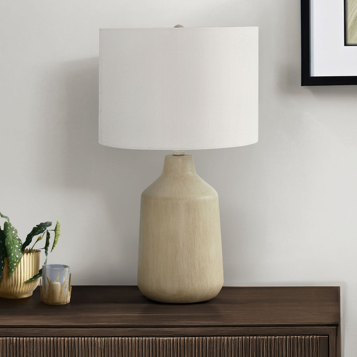 Lighting, Table Lamp, Concrete, Contemporary