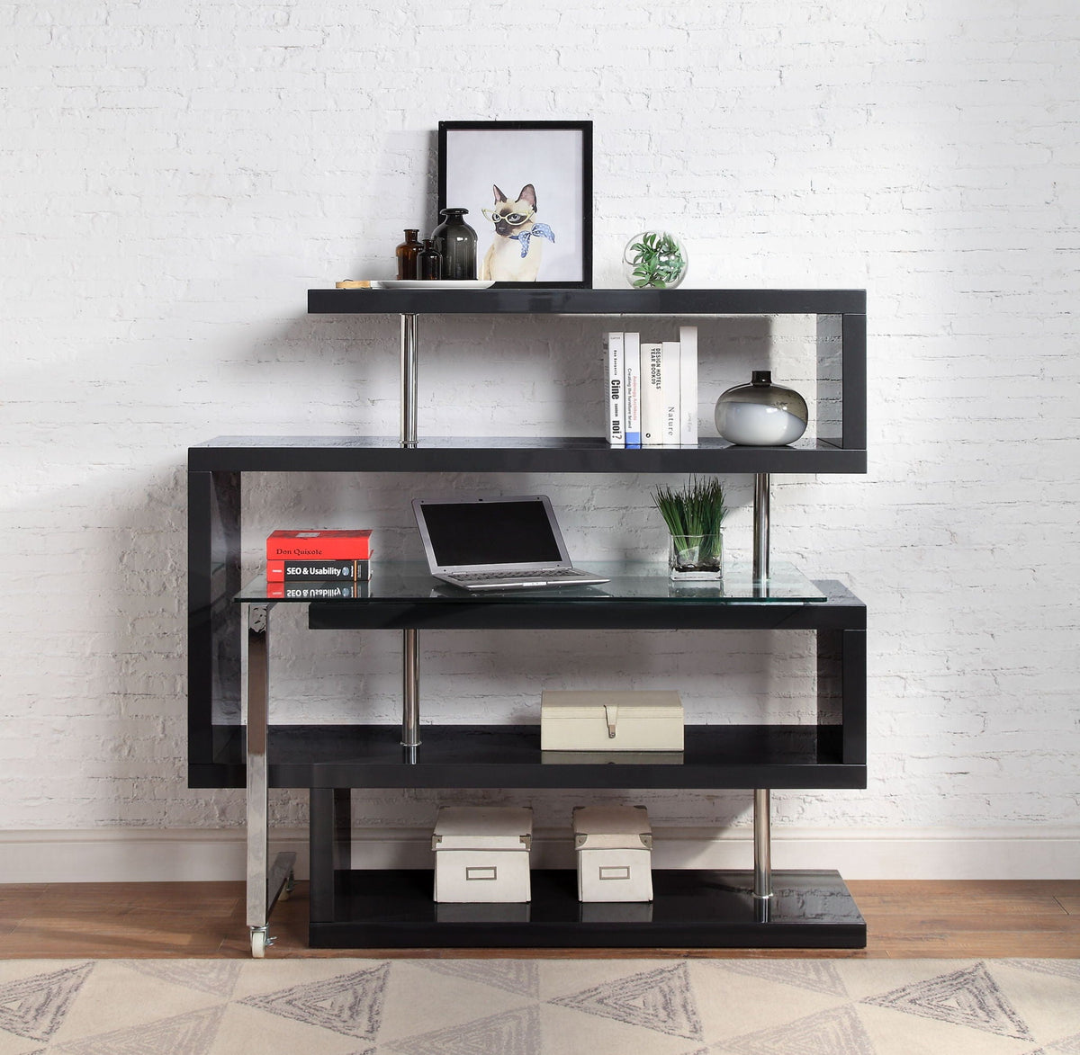 Buck II - Writing Desk With Bookshelf