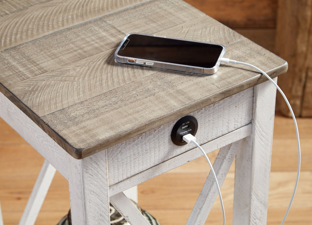 Adalane - Accent Table - White / Gray