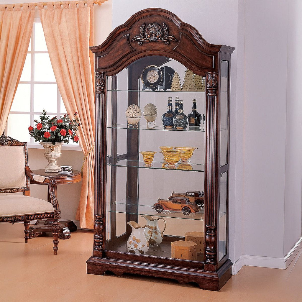 Denton - Curio Cabinet - Cherry