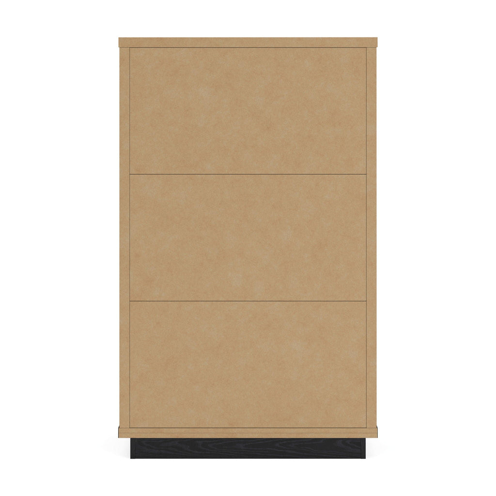 Kozmour - Five Drawer Chest - Black / Brown