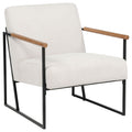 Monsen Fabric Upholstered Metal Frame Accent Chair Ivory