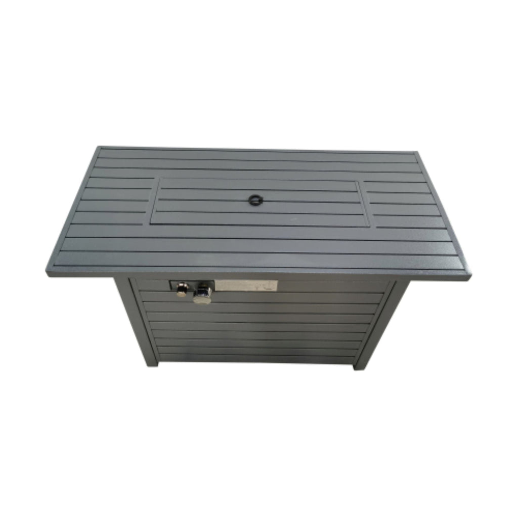 Propane Outdoor Fire Pit Table With Lid High-Quality Materials - Gray