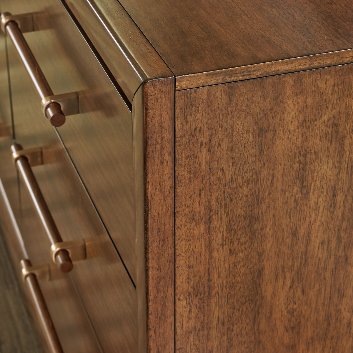 Lyncott - Dresser And Mirror - Brown